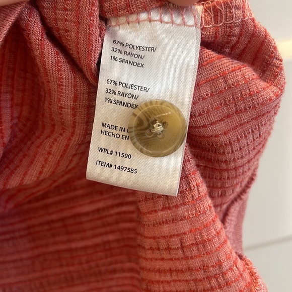 Salmon short sleeve button up with my tie sz M - Picture 4 of 4